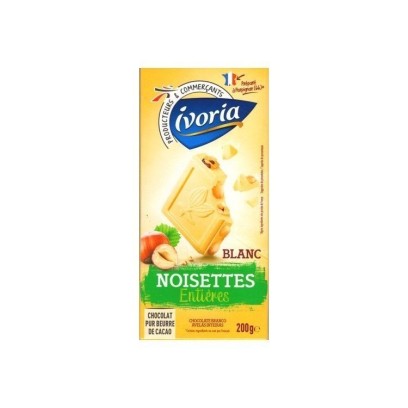 Ivoria Chocolat blanc noisettes entières 200 gr CHOCKIE