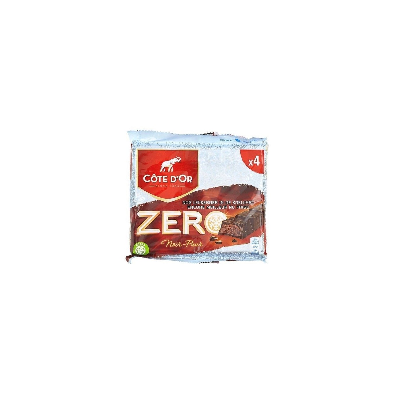 Côte d'Or Zéro chocolat noir cacao 4x 50 gr CHOCKIES