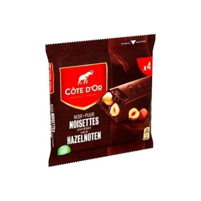 Côte d'Or bâton noir noisette entière 4x 45 gr CHOCKIES