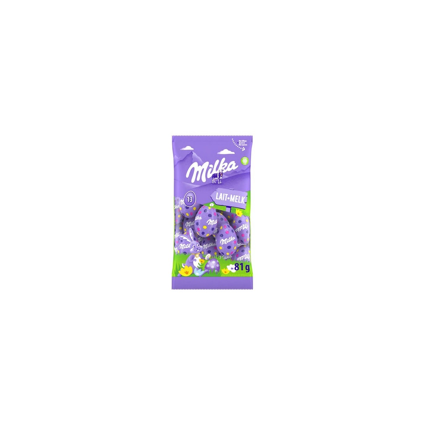 Milka 13 oeufs Pâques chocolat lait 81 gr