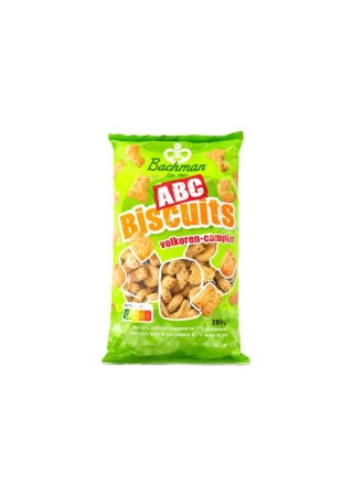 Bachman ABC biscuits nicnac volkoren kleine droge biscuit 200 gr chockies