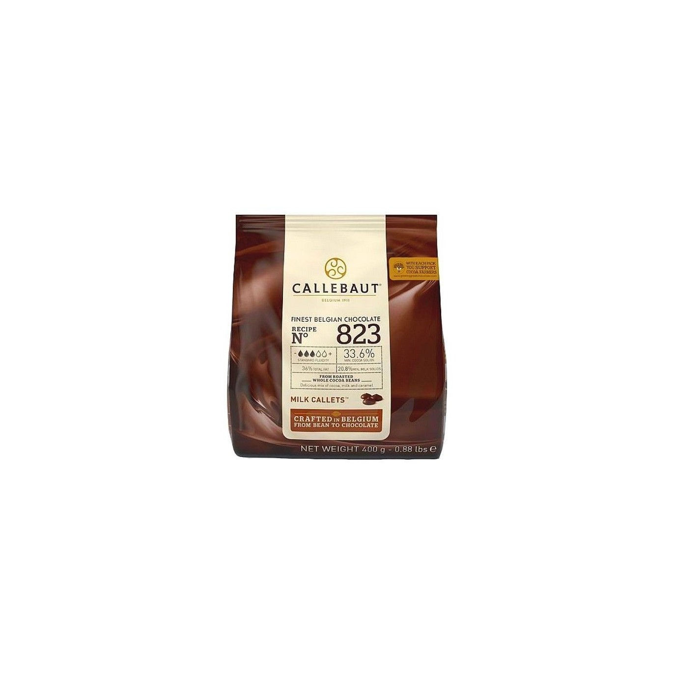 RM - Callebaut Callet 823 chocolat lait 400 gr CHOCKIES