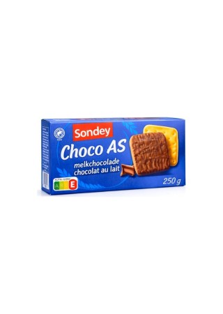 Sondey Choco AS 250g – Knusprige Milchschokoladenkekse (30%) | Pralinen