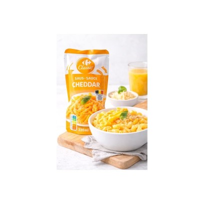 Carrefour Cheddar Sauce 220ml Creamy and Delicious | Chockies