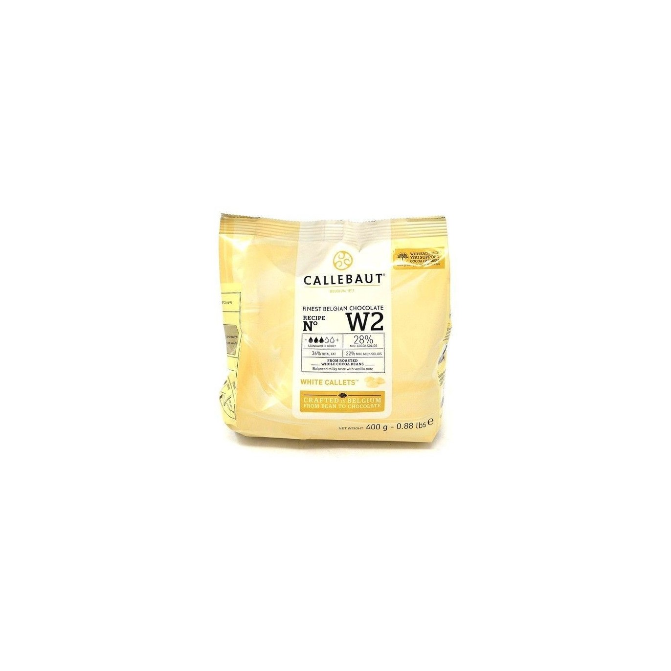 RM - Callebaut Callet W2 chocolat blanc 400 gr CHOCKIES