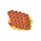 snaky mexicain croustillant 5 pièces sur frites avec piments snack surgelé texture dorée fondante repas rapide gourmand maison