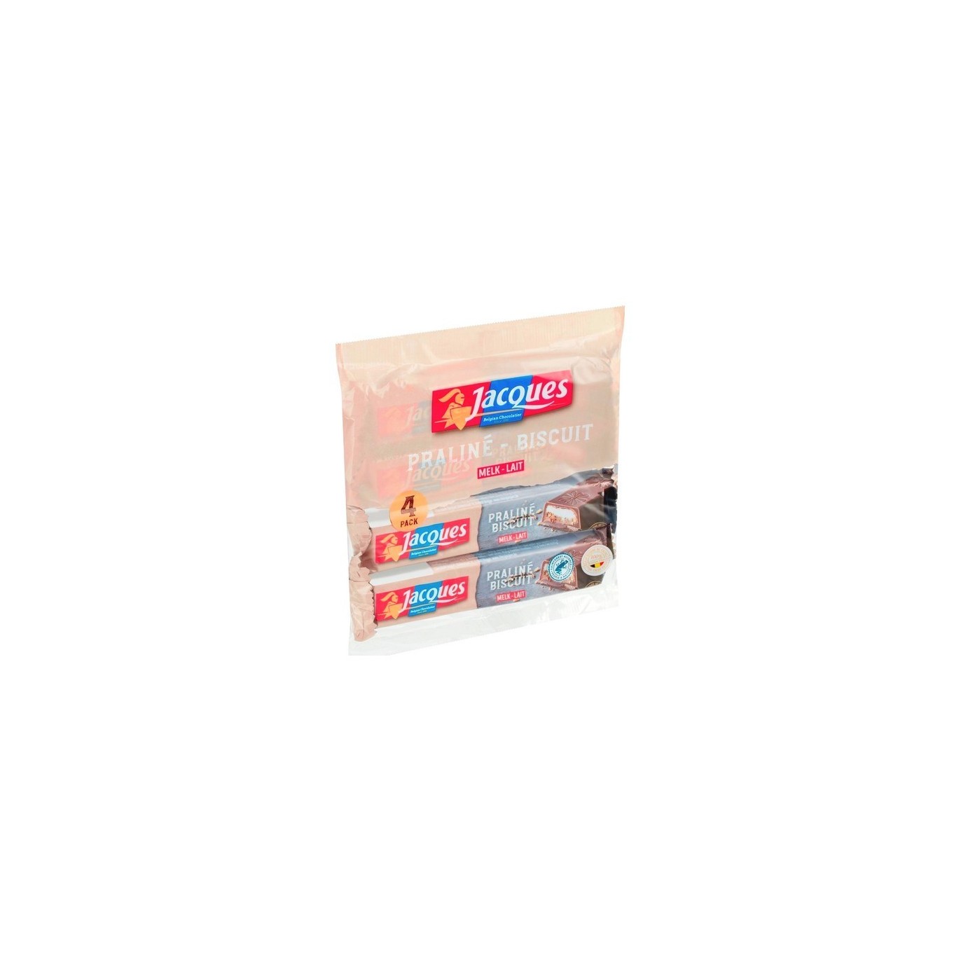 Jacques bâton praliné biscuit 4x 46 gr