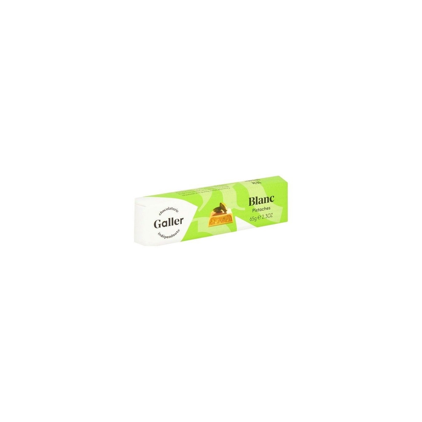Galler bâton chocolat blanc pistache 65 gr