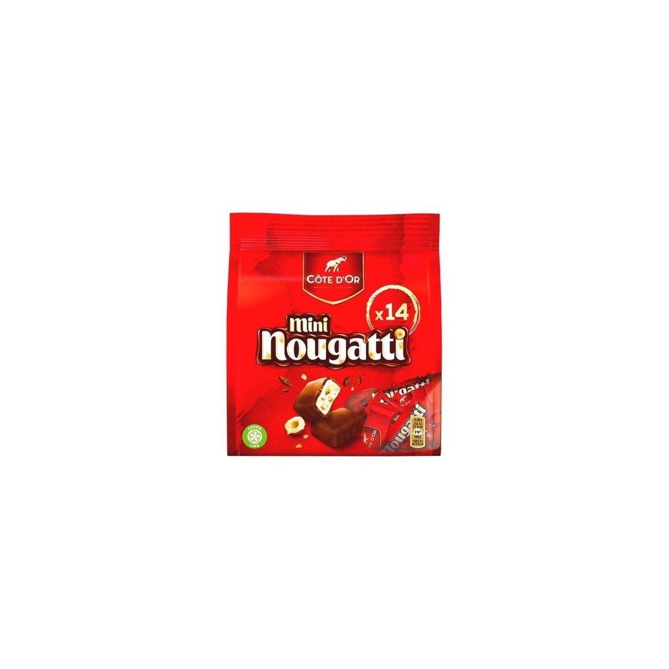 Côte d'Or mini Nougatti 14 pc 180 gr CHOCKIES épicerie