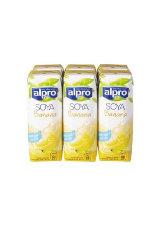 Alpro soya drink bananes (brique) 6x25cl - CHOCKIES