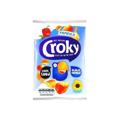 Croky chips paprika 20x 40 gr CHOCKIES chocolat biscuit