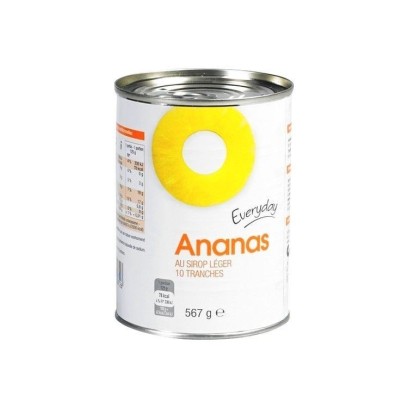 Everyday ananas tranches au sirop 567 gr BELGE CHOCKIES
