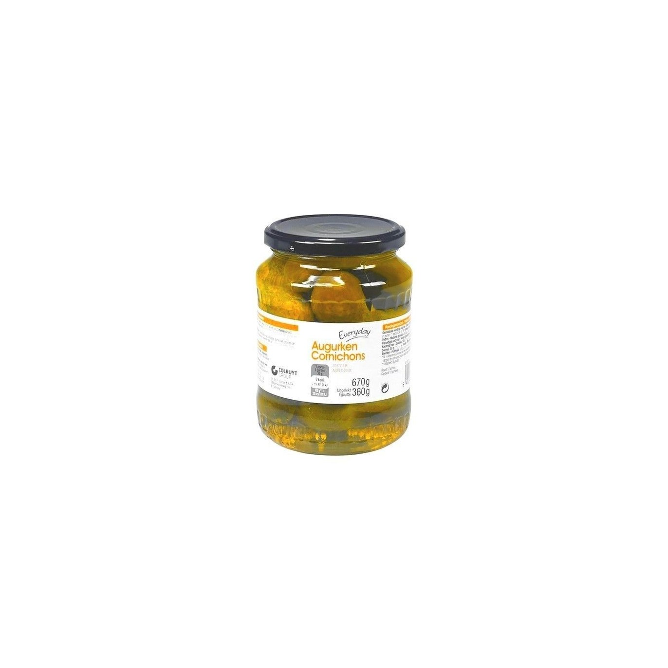 Everyday cornichons aigres-doux 670 gr BELGE CHOCKIES