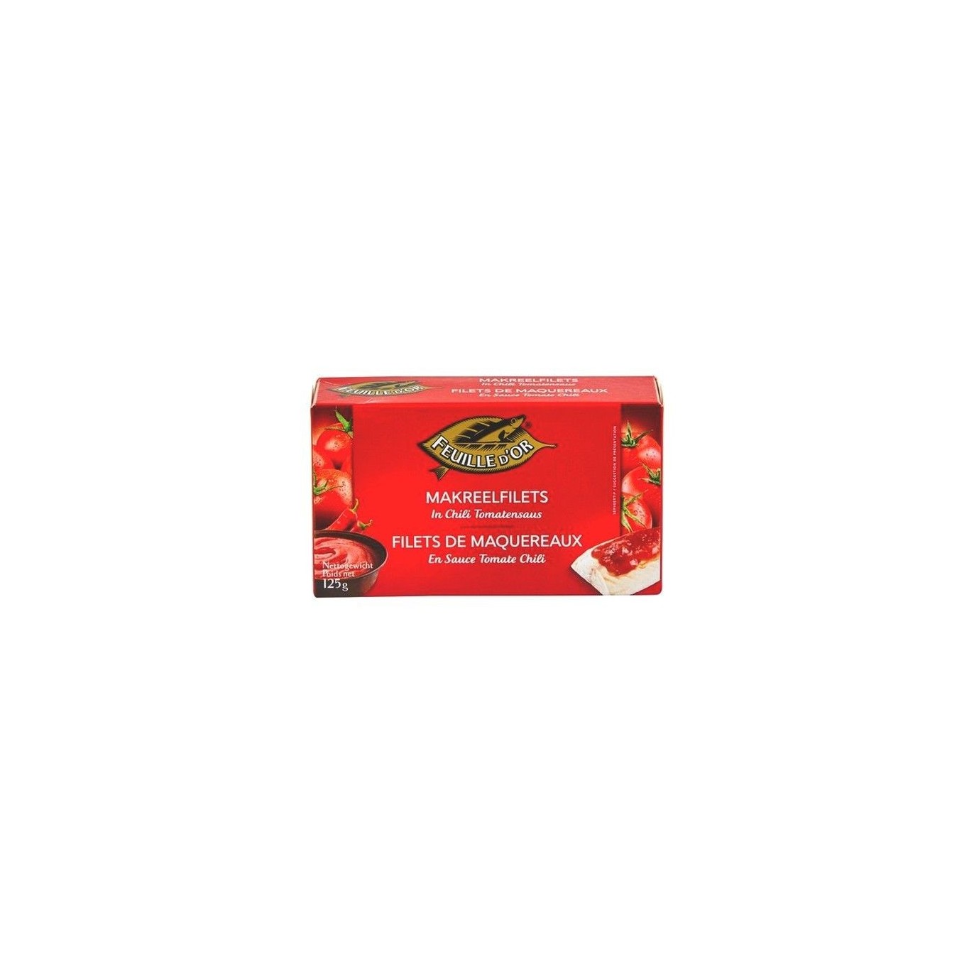 Feuille d'Or maquereau tomate chili MSC 125 gr