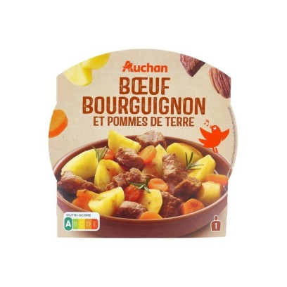 Auchan boeuf Bourgignon et pommes de terre 300 gr